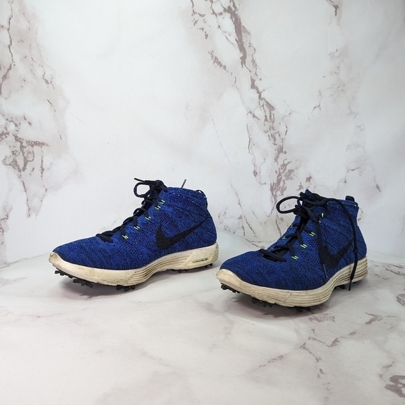 Nike Shoes Mens 13 Lunar Flyknit Chukka Blue Black Mid Obsidian 554969-444 main image 4